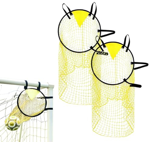 2 Stück Fußballtor Zielnetz 45 x 60CM, Fussball Ziel mit Rahmen, Tasche Zielnetz, Fußballtore Trainingszubehör, Fussballnetz Zubehör, Fussball Tor Net für Training Schießgenauigkeit Verbesserung