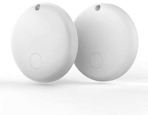 2025 AI Tag Android Smart Tag, Schlüsselfinder KeyFinder kompatibel mit Google Mein Gerät Finden APP (Android NUR), Bluetooth Key Finder für Gepäck/Taschen/Koffer/Brieftasche,2 Pack(Weiß)