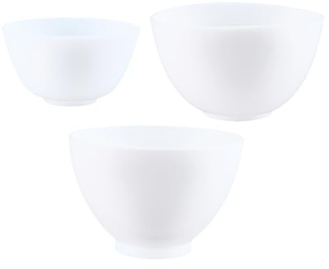 GORGECRAFT Cuenco de Silicona Flexible Reutilizable para Mezclar Mascarillas Faciales de Blanco para Uso Doméstico Ideal Cuidado de la Piel Facial Herramienta de Belleza Cosmética Salón de Belleza