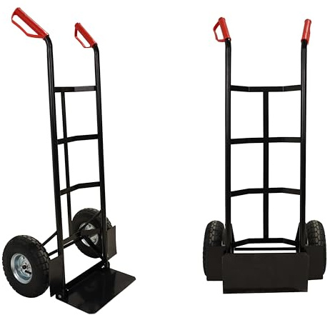 Ondis24 Sackkarre Luftbereifung Klappbar 100Kg Tragfähigkeit Stahl Schutzblech Transportkarre Transportroller Transportwagen