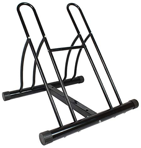 TRUTZHOLM Fahrradständer für 2 Fahrräder Bodenparker Räder Fahrrad Ständer Rad schwarz Twin Baumarktplus