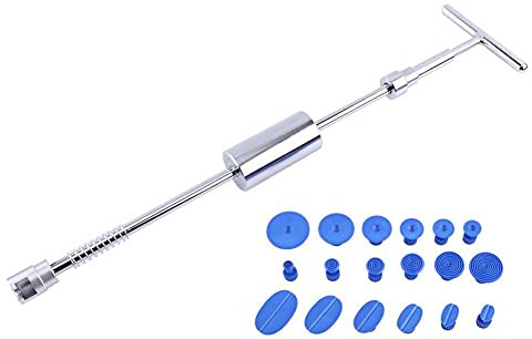 Kit D'extracteur de Bosse sans Peinture Kit, Outil Débosselage sans Peinture Ventouse Carrosserie Debosselage pour Carrosserie et Grêle, avec 18 ventouses