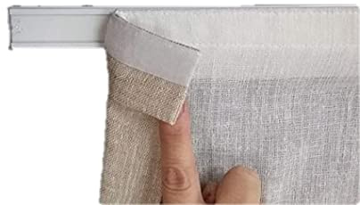 Profilo velcrato a strappo in Alluminio - Binario per Tende a Pannello a Finestra-Larghezza da cm 40 a 100 (cm 45)