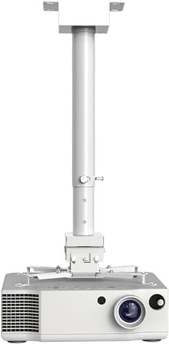 JSY Tv Mount TV Projector Bracket，Multifunctional Extended Adjustable Telescopic Fixed Hanging Hanger tv mounting bracket (Color : White, Size : 0.5-1M)