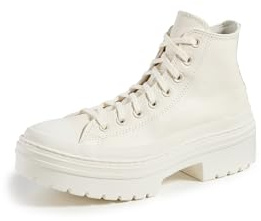 Converse kvinnors Chuck Taylor All Star klackad häl läder plattform sneaker, Egret, 39 EU