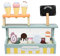 Hyacinthy Gelato per Bambini, Set di Gelati in Legno, Gioco di finzione per Bambini, gelateria, Carrello dei Gelati per Bambini, Gioco di Ruolo in Cucina per Bambini e Bambine dai 3 Anni in su.