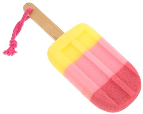 GLEAVI Ice Cream Shaped Kitchen Scrubber Sponge with Handle Design Comfortable to Grip Washing Sponge for Cleaning Dishes and Pans