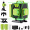 Verde Livella Laser Autolivellante 4x360 °, 16 Linee Livello Laser per La Progettazione Interna, Telecomando, 2 * batterie