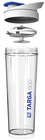 ROCKITZ Protein Shaker 800ml - leichte Reinigung + Protein Mischfeder = perfekt cremige Shakes ohne Klumpen - Fitness Wasserflasche Trinkflasche