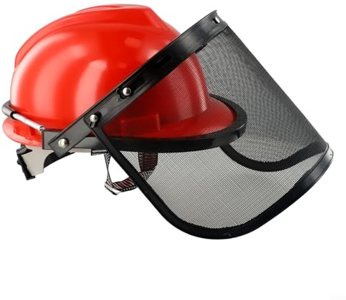 Casco di sicurezza per motosega con visiera, fascia regolabile, copertura di sicurezza per motosega, casco di sicurezza forestale, resistente agli urti