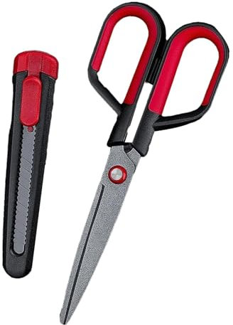Yorajuy Allzweckschere für Zuhause, Bastelschere für Erwachsene, Bastelschere Hausschere, Präzisionsschneidewerkzeug, 2-in-1-Papierschere mit Komfortgriff, Haushaltsschere, Näh- und Bastelwerkzeug