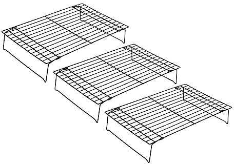 Amosfun 3 Piezas De Rejilla De Enfriamiento Plegable Rejilla para Pan Alambre Eléctrico para Exteriores Accesorios para Asar Aire para Parrilla Plancha Superior