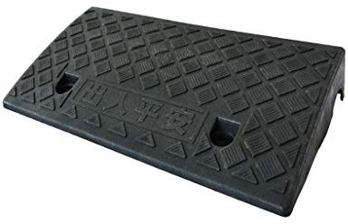 DQZRTUECA Gummi-Bordstein, Parkziel, Kunststoff-Uphill-Pad, Heim-Rollstuhlrampen, Garage, Auto-Bordsteinrampen(50 * 22 * 9Cm)