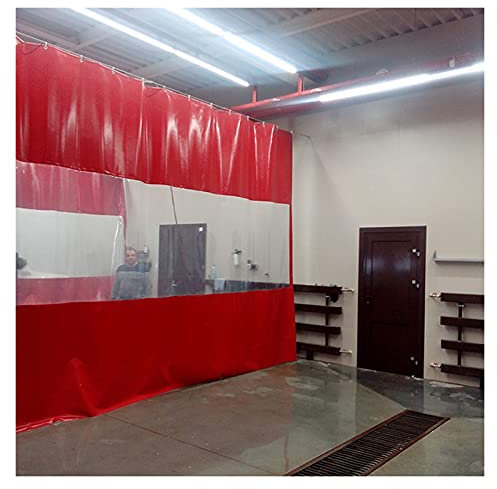 Tenda trasparente impermeabile per esterni per verande, autolavaggi e magazzini, tenda divisoria resistente con perforazioni, dimensioni 3 x 2 m, protezione parabrezza