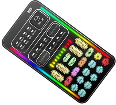 Genérico 1 Juego Mini Tarjeta De Sonido Cambiador De Sonido Externo Tarjeta De Audio Mini Micrófono Micrófono Portátil Disfraz De Voz Tarjetas De Sonido Externas Micrófono De Computadora