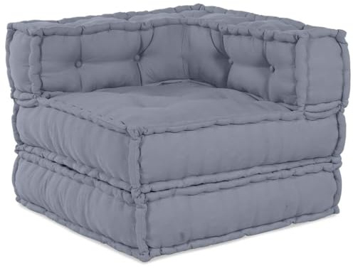 vidaXL Modulare Sofagarnitur Stoff Grau 70 x 70 x 56 cm