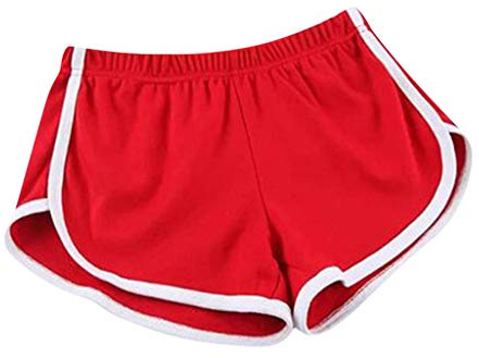 Generisch Weiß Shorts Damen Sporthose Kurz Hotpants High Waist Sweatshorts Sweatpants Hose Sportshorts Jogginghose Sport Sweathose Trainingshose Freizeithose Joggpants