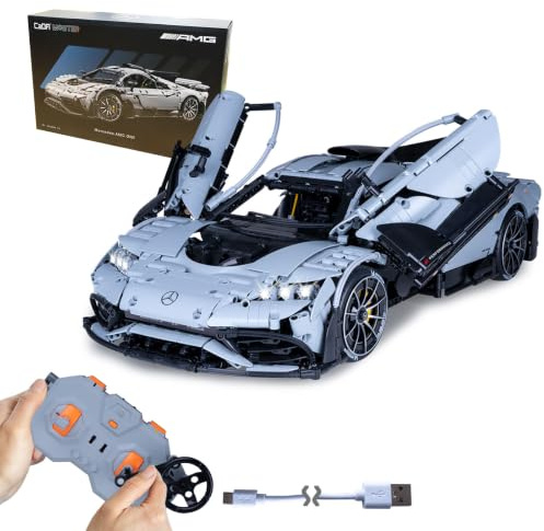 JAMARA 402862 CADA Mercedes-AMG ONE 1:8, 2,4GHz Bricks, Auto Spielzeugauto, Sport Rennwagen für Kinder ab 14 Jahre, RC Ferngesteuert, Geschenkidee für Kids, Licht, Detailgetreu