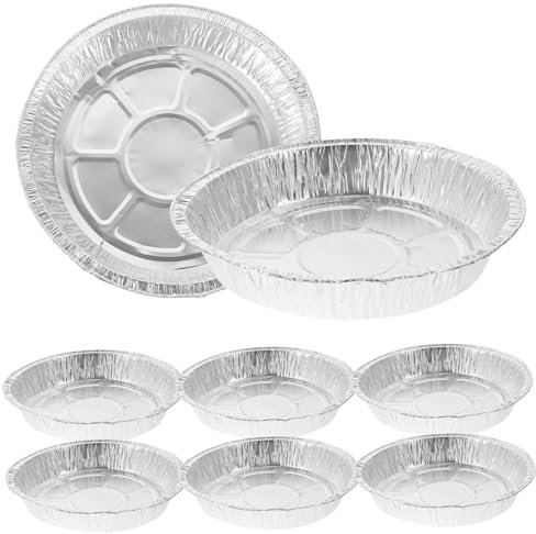 TOPPERFUN 40 Pezzi Teglie Rotonde in Alluminio Usa e Getta da 500 Ml per Cottura e Bbq, Capienza Grande, Adatte per Forno e Griglia