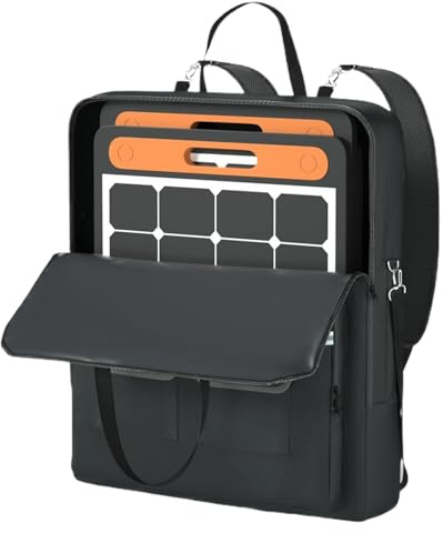 Bolsa De Panel Solar - Bolsa De Cargador Solar | Portador De Almacenamiento De Doble Capa Para 2 Paneles | Cortero De Almacenamiento De Servicio Pesado Con Correa Para El Hombro | Organizador De Viaje