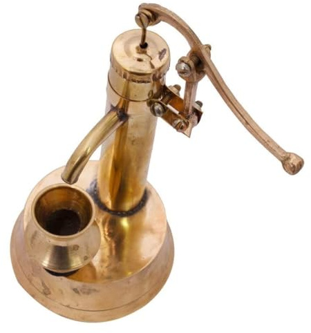 TRV Handicrafts Brass Handpump Showpiece – Unique Vintage Design, Home Decor Accent, Traditional Indian Style Gift for Housewarming & Valentine’s Day