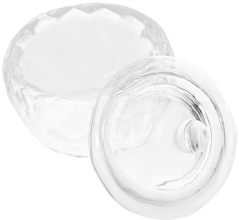 CONGARTENO Ciotola per Unghie Vetro con Contenitore Decorativo per Manicure per Liquidi Acrilici e Rimozione Unghie Accessorio Leggero e Portatile e