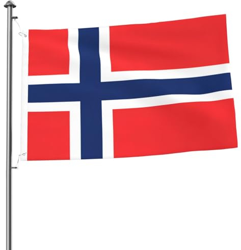 Bandera noruega de doble cara de 2 x 3 pulgadas, resistente y decorativa, ideal para jardín, dormitorio y decoración de fiestas