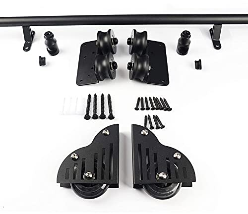 Scala scorrevole resistente con binario per libreria, magazzino, bar, armadio, accessori mobili inclusi