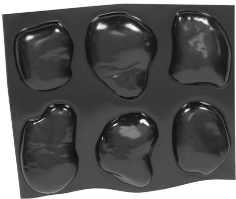 GALPADA Moule à Galets en Plastique Robuste pour Pavés en Béton 6 Pièces, pour Allée de Jardin Décorative, Formage Facile de Dalles de Pelouse, Moule à Pavés de Galets pour Aménagement