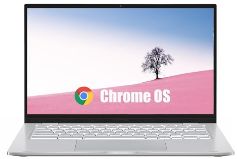 ASUS Chromebook C425T Portátil empresarial, 14 Pulgadas (1536 × 864), Intel Core m3-8100Y Processor, 4 GB de RAM, eMMC de 128 GB, Teclado QWERTY, Chrome OS (Reacondicionado)