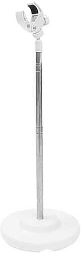 OSALADI Support de Sèche-Cheveux sur Pied 135 CM Blanc Fixateur Sans Utilisation des Mains pour Toilettage D’Animaux Pied Stable Compatible Sèche-Cheveux Professionnel pour Maison et