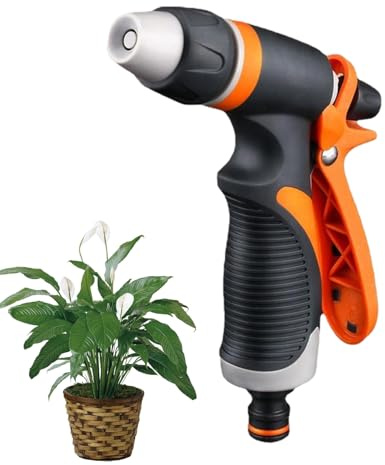 Boquilla para manguera de agua, cabezal de pulverización antideslizante de alta presión, imágenes de pulverización ajustables para manguera de jardín, para coche, césped, jardín y riego de plantas