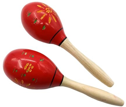 The two vibrant maracas are designed to be easy to handle and encourage music exploration and promote a toddler's party or learning environment. Hand held sand rattles