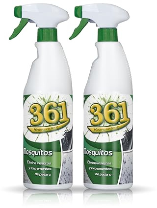 Sisbrill 361 Mosquitos - Limpiador Bioenzimático de Insectos Estrellados y Excrementos de Aves - Coches, Motos, Quads, Cascos - Exterior (Pack 2)
