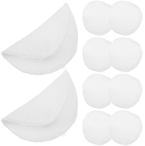 HYTROVE 10pcs Reusable Cotton Breast Pads with 3-Layer Gauze, Washable Nursing Pads for Leak Protection, Breathable and Prevents Irritation, for Postpartum and Nursing Mothers