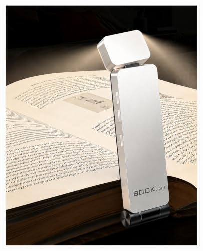 Lampe de Lecture Rechargeable, Lampe Clip pour Lire Dans le Lit, USB Rechargeable, 3 Couleurs et 3 Luminosités Réglables en Continu, Protection des Yeux Cadeaux pour Lecteurs de Livres（Blanc）