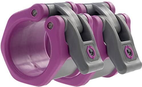 Lock-Jaw HEX 50mm / 2 Olympic Barbell Collar - Quick Release Barbell Clamp (Purple)