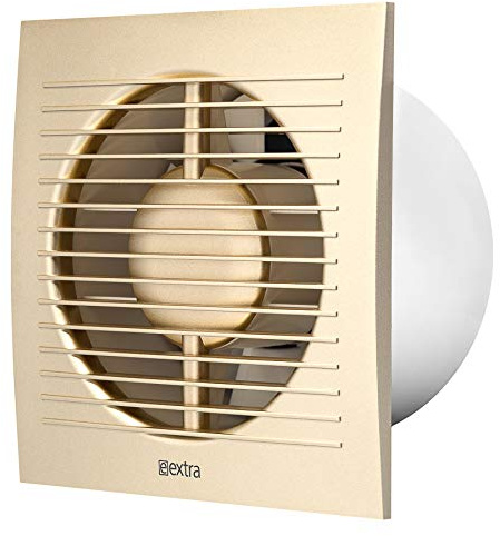 Ø 125mm Badlüfter Wandlüfter Ventilator Wandventilator Abluftventilator Leise für Küche Bad WC - farbe Gold