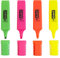 D.RECT 1127 4 Stück 4er Set Fluo Textmarker mit Schrägkeilspitzet