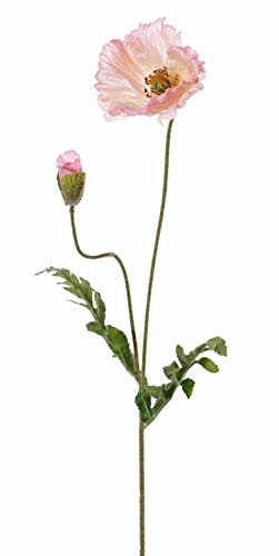artplants.de Künstliche Blume Mohnblume LIENTJE, rosa, 65cm, Ø 12cm