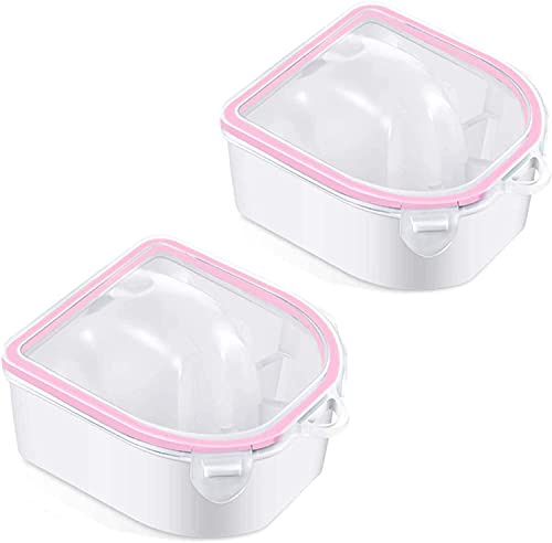 2 Stück Nagel Einweichen Schüssel Nagel Spa Schüssel Nail Art Remover Soak Soaker Treatment Bowl Verwendet für Maniküre Spa Tool (Pink)