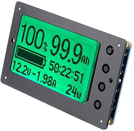 LCD Battery Capacity Monitor Gauge Meter, Battery Status Indicator, Lithium Battery Capacity Tester Voltage Meter Monitor