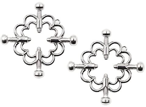 AROROMI SM Fetisch Nippelklemmen Einstellbar Nipple Clamps Sexy Brustklemmen Flirt Brustwarzenklemmen Erotik Brust Stimulation Sexspielzeug für Frauen und Männer,Paar Nippel Klemmen