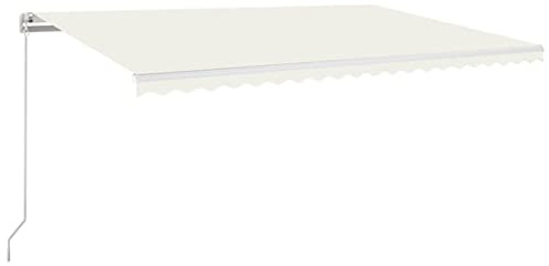 vidaXL Markise Manuell Einziehbar 500x350 cm Creme