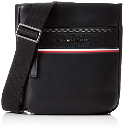 HILFIGER FLAG Herren 1985 PU Mini Crossover, Schwarz, One Size