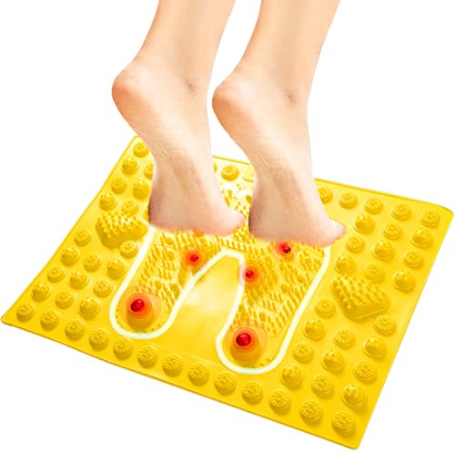 Acupressure Foot Mat Pressure Point Reflexology Foot Massage Mat Pad Relief Neuropathy Arthritis Plantar Fasciitis Heel Pain & Arch Pain Relief Therapy Acupressure Board