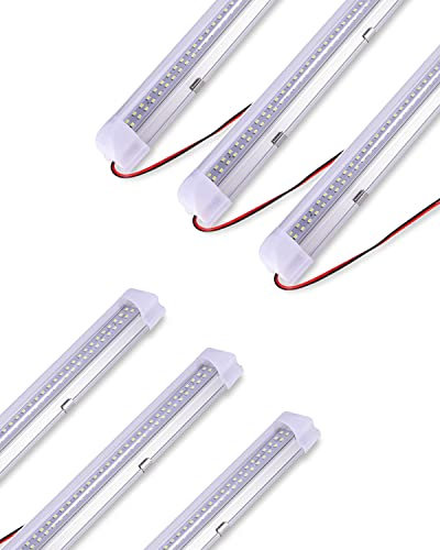 6×72 LED Innenbeluchtung, Bellanny 12V 6W LED Leiste mit ON/Off Schalter, 6500K Auto Innenleuchte LED Leselampe Innenlichtleiste Leuchtstofflampe für Auto Wohnmobil Van Bus Caravan Boat Küche Bad