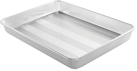 Nordic Ware 44770 Prism 13 X 18 High-Sided Sheet Cake Pan, Aluminium, Metallic, Silver