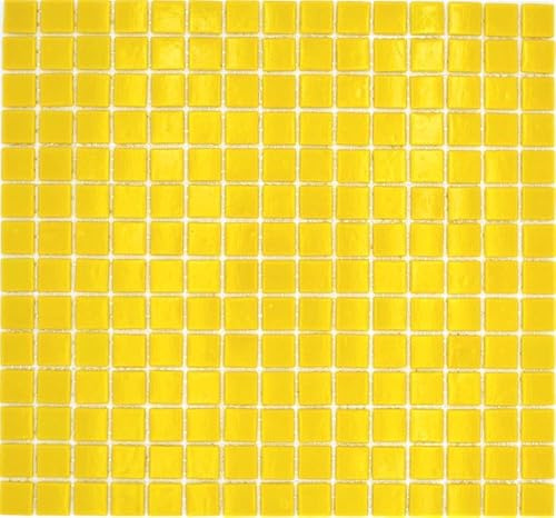 Glasmosaik Mosaikfliese gelb Wand Fliesenspiegel Küche Dusche
