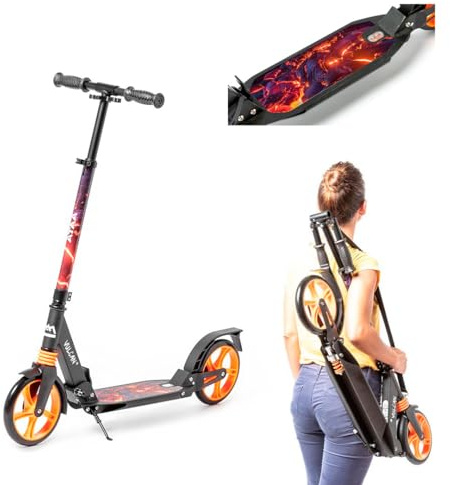Patinete Urbano ATAA Vulcan Plegable con Ruedas XXL 200 mm Doble Suspension Manillar Ajustable Plataforma Antideslizante y Estructura de Aluminio